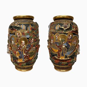 Vases with Satzuma Decoration, Set of 2