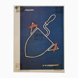 Sowjetisches Propagandaposter, Mitte des 20. Jahrhunderts