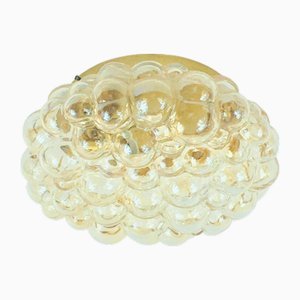 Mid-Century Amber Bubble Glass Flush Mount attributed to Helena Tynell for Limburg, 1960s