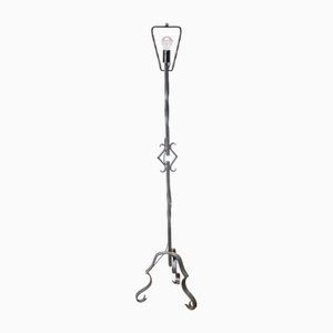 Brutalistische Stehlampe aus Schmiedeeisen, 1955