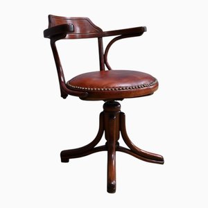 Chaise de Bureau en Hêtre Teint, 1930s