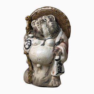Scultura Tanuki Shigaraki Ceramica, Giappone, anni '50