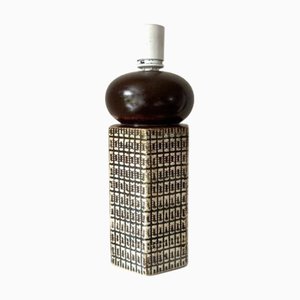 Large Danish Ceramic Stoneware Table Lamp by Haico Nitzsche for Søholm, Denmark, 1970s