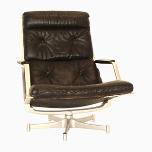 FK 85 Ledersessel von Preben Fabricius & Jørgen Kastholm für Kill International, 1960er