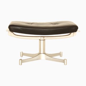 FK 85 Leder Pouf von Preben Fabricius & Jørgen Kastholm für Kill International, 1960er
