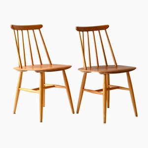 Set of Vintage Fanett Chairs by Ilmari Tapiovaara, 1950s
