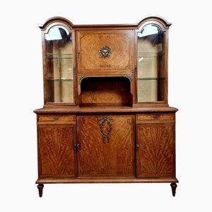 Louis XVI Style Two-Part Bookcase in Marquetry, 1880