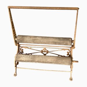 Deutscher General Store Counter Doppelter Papierrollenspender aus Gusseisen, 1890er