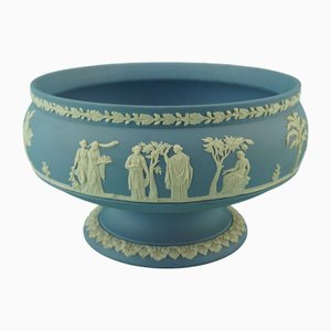 Vase Néoclassique en Jasperware Bleu avec Scènes Classiques de Wedgwood, Staffordshire, Angleterre, 1930s