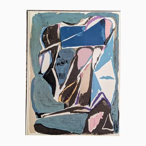 Bram Van Velde, Composición abstracta, Litografía original en colores, 1952