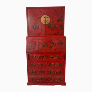 Lackierter chinesischer Schrank, 1920er