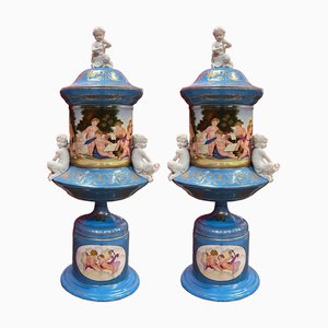 Porcelain Vases from Sevres, Set of 2