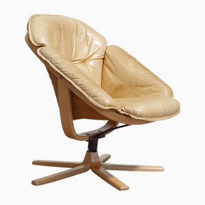 Sillón giratorio sueco vintage de Göte Möbel, años 70