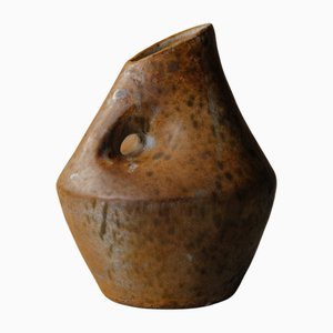 Jarra zoomorfa de gres de Agnès Escala, Francia, 1960