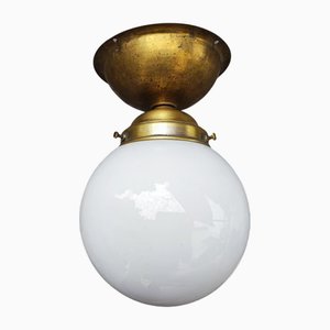 Art Deco Deckenlampe aus Messing, 1920er