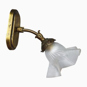 Pre-War Brass Wall Lamp, 1890s