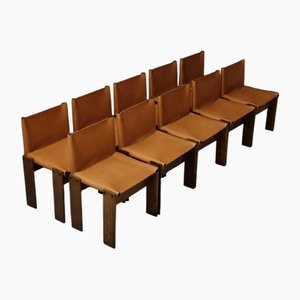 Monk Chairs by Afra and Tobia Scarpa for Molteni, 1974, Set of 10