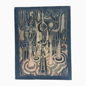 Bruce Onobrakpeya, Egodo Emamiwata, 1976, Metal Relief