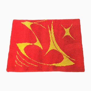 Vintage Space Age Hand-Knotted Sputnik Rug, 1960s