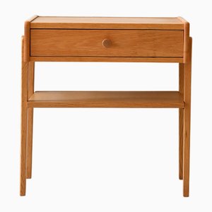 Table de Chevet Scandinave Vintage en Teck avec Étagère, 1960s