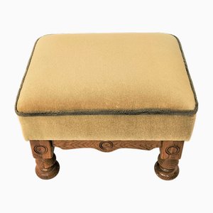 Vintage Green Stool on Wheels, 1970s