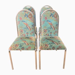 Vintage Stahlrohrstühle mit Bird of Paradise Polsterung, 1970er, 4er Set
