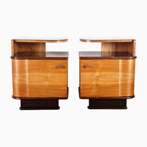 Tables de Chevet Art Déco par Jindrich Halabala pour Up Zavody, 1940s, Set de 2