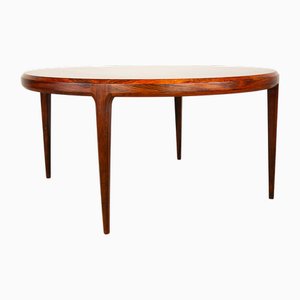 Table Basse Ronde en Palissandre par Johannes Andersen pour CF Christensen Silkeborg, Danemark, 1960
