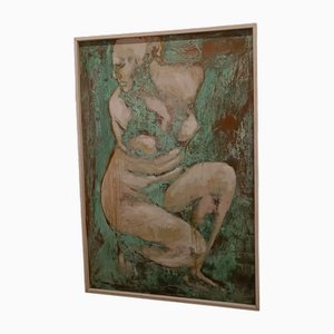 Alessandro La Motta, Venus Bathing, 2000s, Oil on Oxidized Copper
