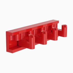 Minivip Coat Rack in Red Plastic by Benanti and Brunori for Velca, 1960s