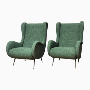 Marco Zanuso zugeschriebene Senior Sessel, Italien, 1950er, 2er Set