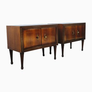 Tables de Chevet Mid-Century en Bruyère, Italie, 1950s, Set de 2