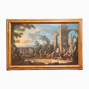 Nicola Viso, The Adoration of the Magi, Oil on Canvas, 18th Century, Framed