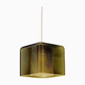 Skandinavische Mid-Century Hängelampe aus Glas von Carl Fagerlund für Orrefors, 1960er