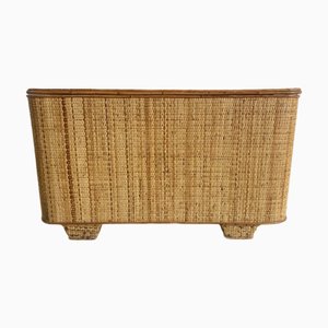 Truhe aus Rattan, Italien, 1970er