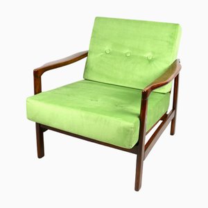 Poltrona vintage verde chiaro di Z. Baczyk, anni '70