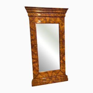 Biedermeier Wall Mirror in Walnut, South Germany, 1830s