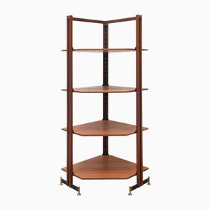Corner Bookcase in Teak, 1970s