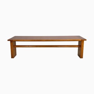 Mesa de comedor Valmarana italiana moderna de madera de Carlo Scarpa para Simon International, años 70