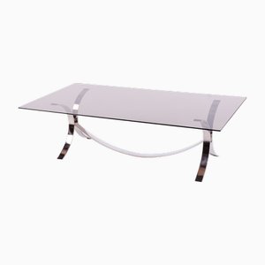 Mid-Century Modern Dining Table in Chrome and Glass by O. Borsani, 1960s