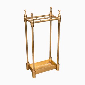 Antique English Division Stick Stand in Brass, 1910