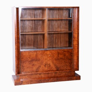 Bibliothèque Art Déco en Orme et Acajou, 1920s