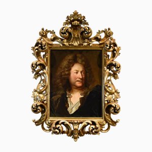 After Hyacinthe Rigaud, Portrait of the Painter Charles De La Fosse, 1600s, Oil on Canvas, Framed