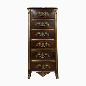 18th Century Regency Period Chest of Drawers in Marquetry and Copper Rush