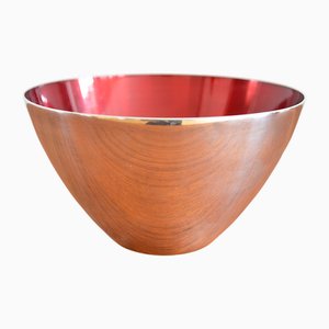 Versilberte Mid-Century Moderne Skandinavische Schale von DSG Denmark, 1950er