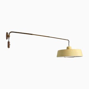 Mid-Century Modern Italian Wall Lamp in Brass and Metal by Chiarini, 1950s