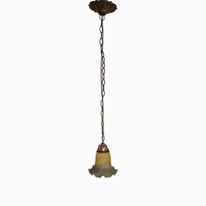 Lampe à Suspension Antique par Vianne, France, 1890s