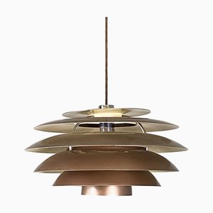 Italienischer Moderner Mod. 1262 Hängelampe aus Metall & Kupfer von Stilnovo, 1965