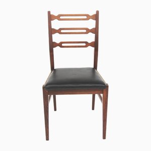 Chaise Vintage Scandinave en Skaï et Hêtre, 1960