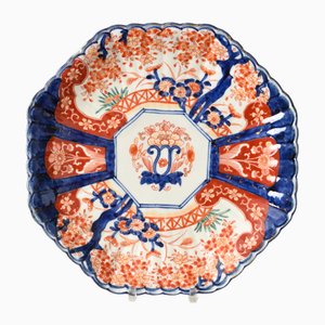 Large Japanese Imari Porcelain Octagonal Dish, 1890s